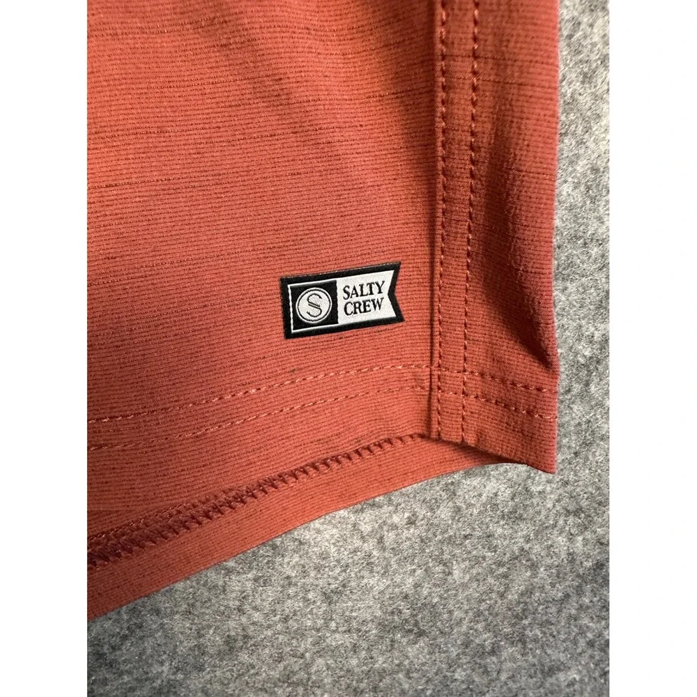 Salty Crew Mens‎ Hybrid Shorts Rust Orange Size 38 Quick Dry Stretch Walkshorts